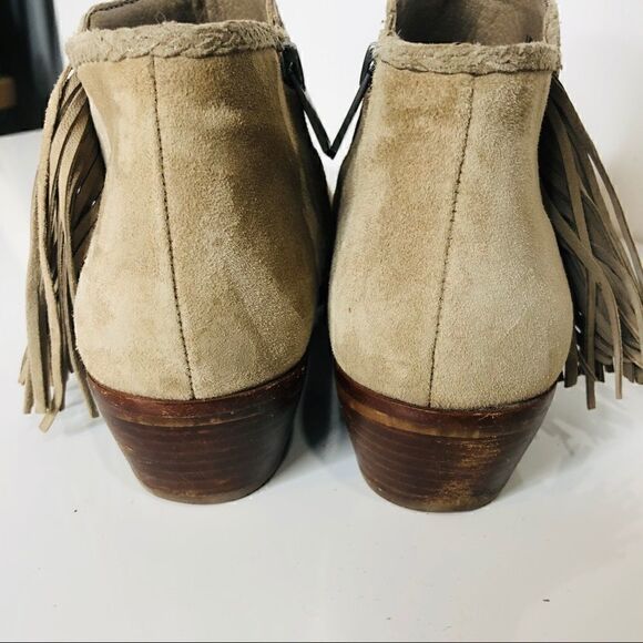 Sam Edelman Tan Suede Fringe Ankle Boots - Picture 10 of 11